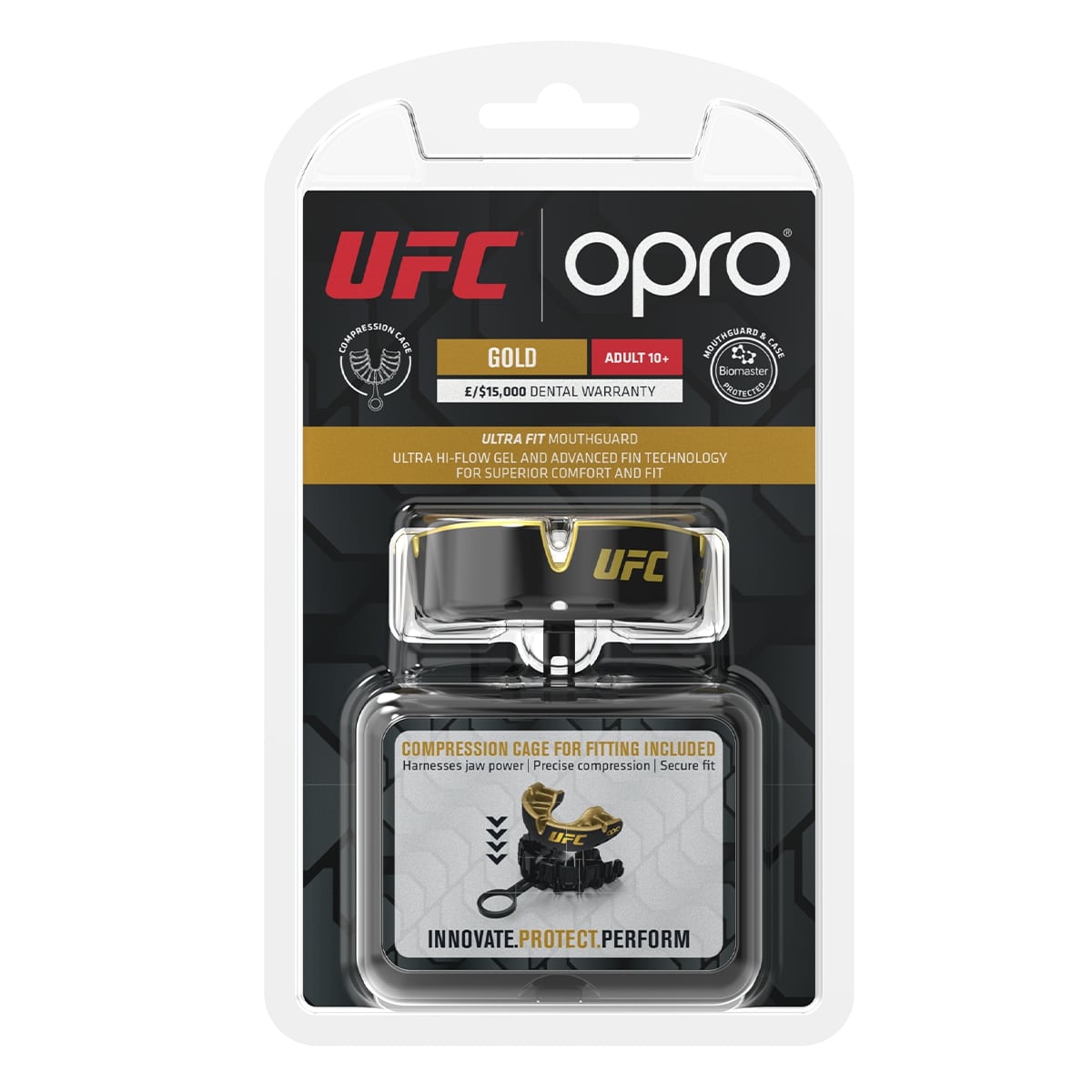 UFC Gold Level Black Mouthguard