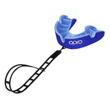 Silver Level Junior Mouthguard Blue with Strap