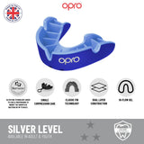 Silver Level Junior Mouthguard Blue with Strap