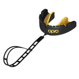 Gold Level Mouthguard for Braces with Strap (Black)